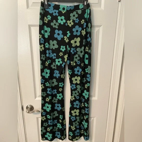 ASOS Kick Flare Floral Flower Pants Flares Leggings - Picture 6 of 10